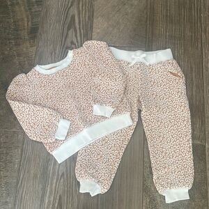 Janie and Jack Leopard Jacquard Sweatshirt with Matching Joggers